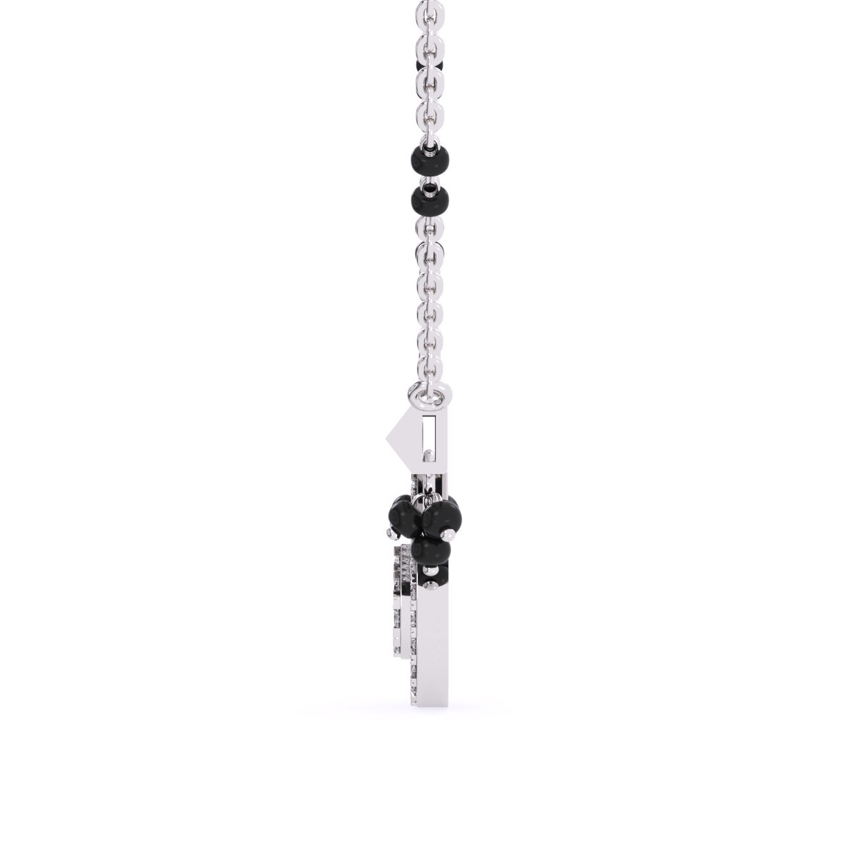 Fancy Pear Halo Diamond Mangalsutra